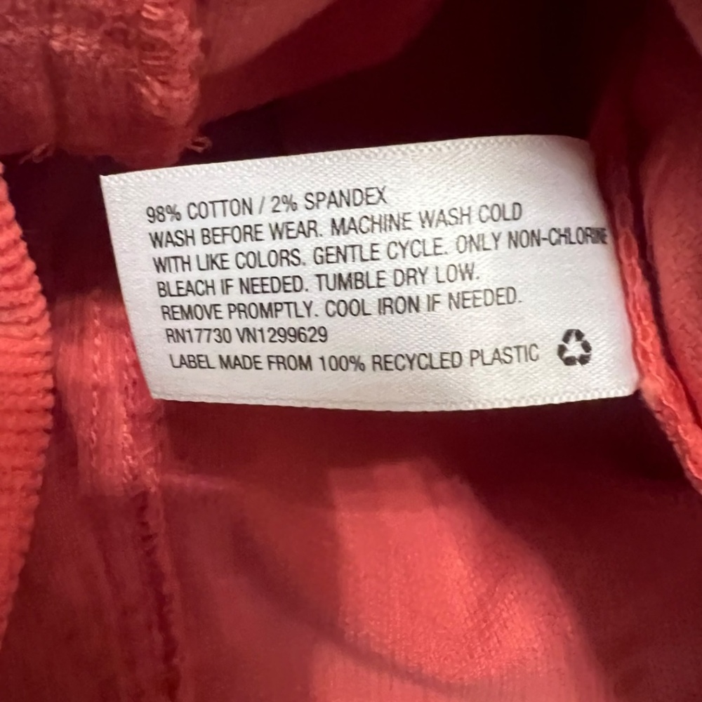 Art Class Coral Corduroy Skirt Girls Size Small (6/6X) Adjustable Waist, NWT - Picture 4 of 4